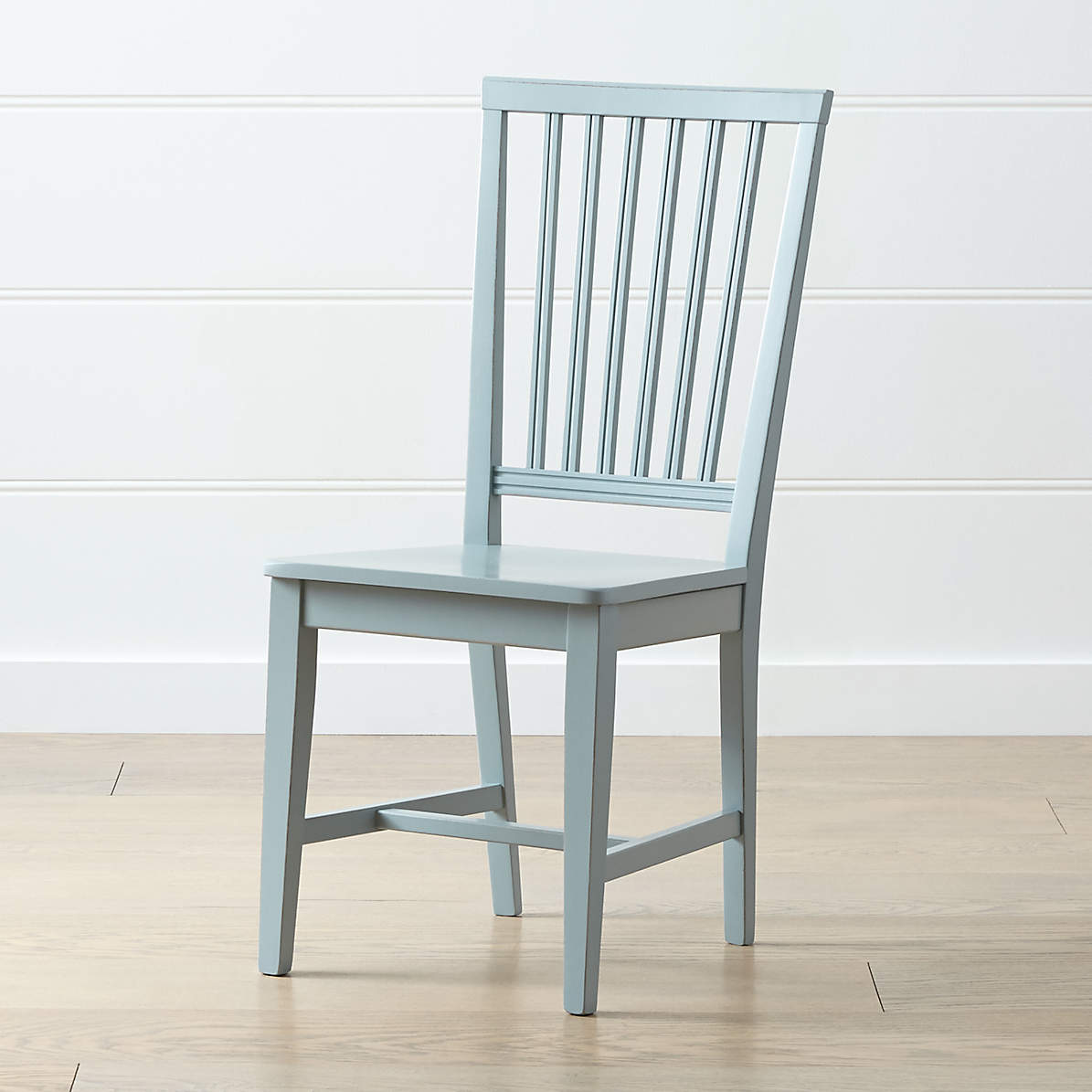 Village Blue Grey Wood Dining Chair Crate And Barrel