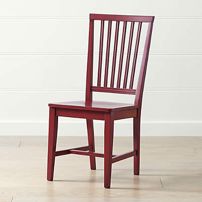 Village Red Wood Dining Chair Reviews Crate And Barrel