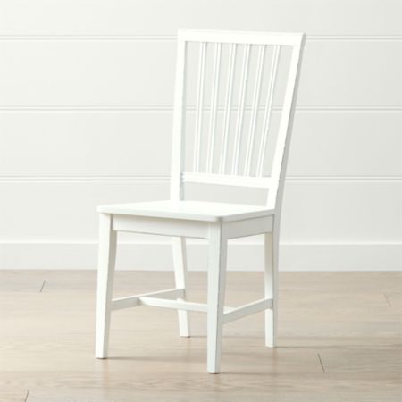Village White Wood Dining Chair Crate And Barrel