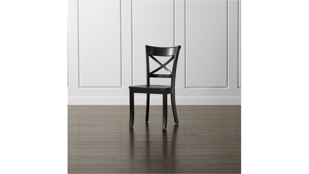 Vintner Black Wood Dining Chair + Reviews Crate and Barrel