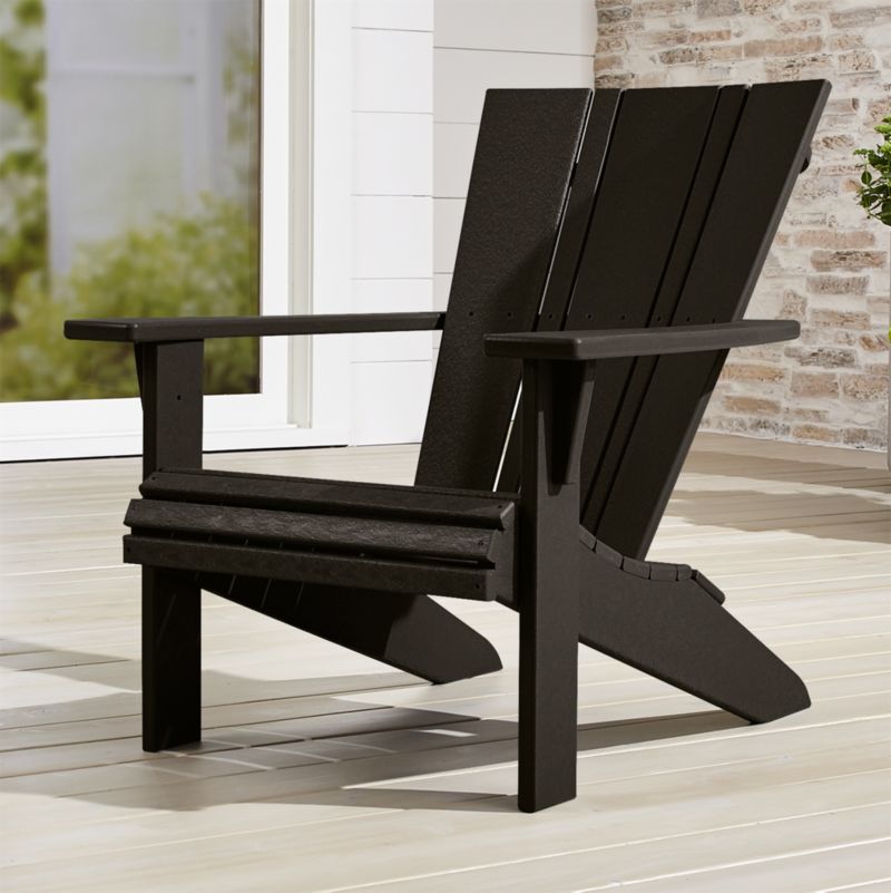 Vista Ii Slate Grey Adirondack Chair Reviews Crate And Barrel