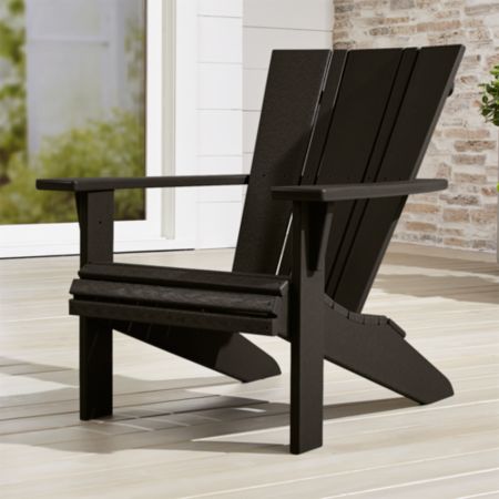 Vista Ii Black Adirondack Chair Reviews Crate And Barrel