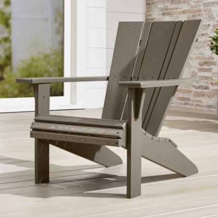 Vista Ii Slate Grey Adirondack Chair Reviews Crate And Barrel