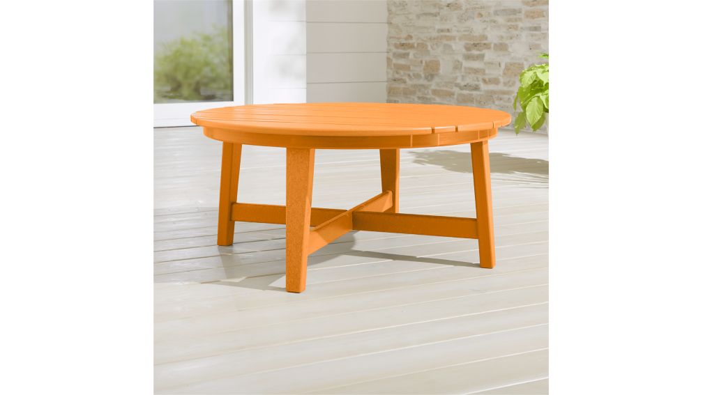Vista II Tangerine Adirondack Coffee Table Crate and Barrel