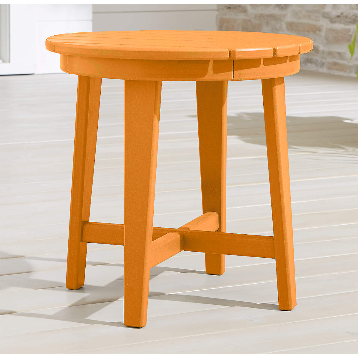 Vista Ii Tangerine Adirondack Side Table Crate And Barrel