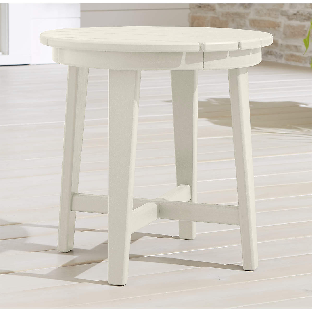 Vista Ii White Adirondack Side Table Reviews Crate And Barrel