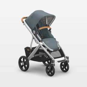 Image of UPPAbaby ® Vista V3 Callum Stone Blue Foldable Convertible Baby Stroller