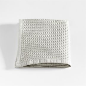 Image of Grey 100% Organic Cotton Waffle Washcloth