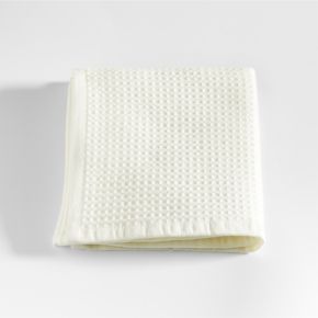 Image of Ivory 100% Organic Cotton Waffle Washcloth