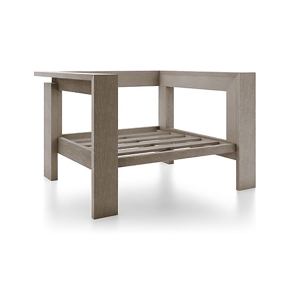 Walker Grey Wash Teak Lounge Chair Crate And Barrel