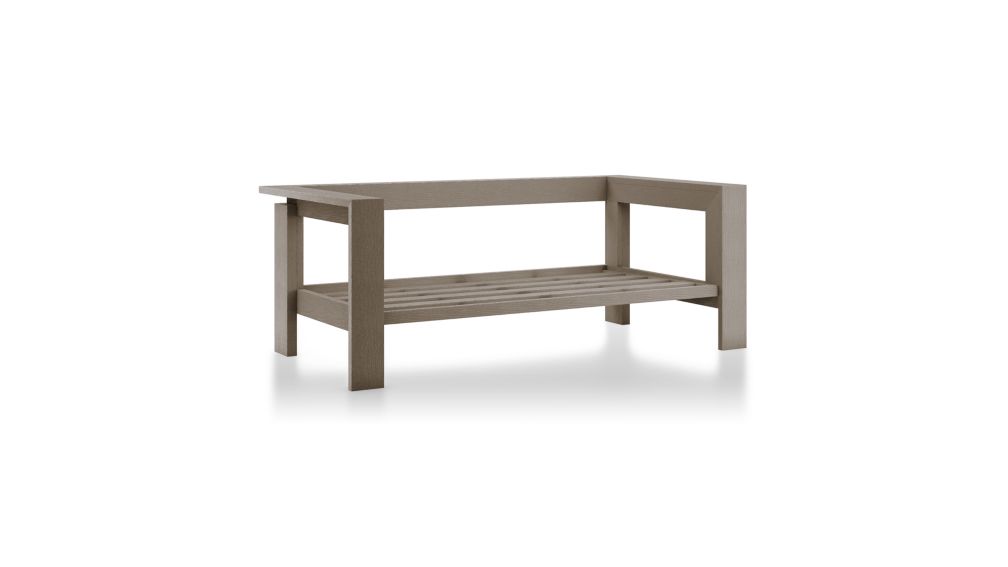 Walker Grey Wash Teak Sofa Crate And Barrel