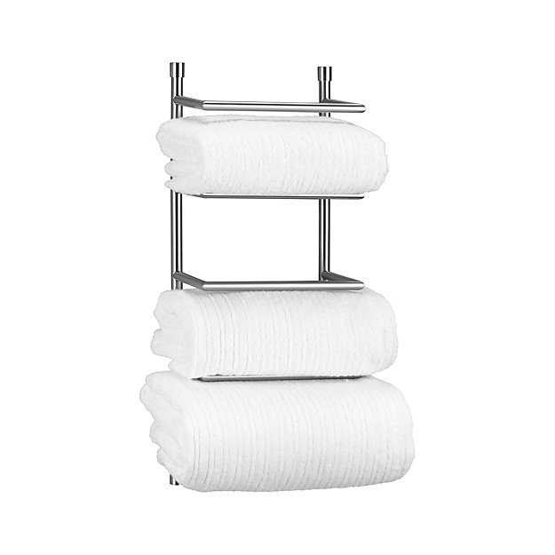 Brushed Steel Wall Mount Towel Rack Reviews Crate And Barrel