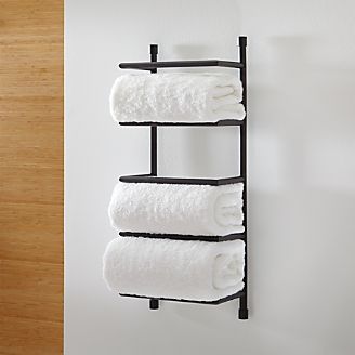 towel rack wall bathroom mount bath storage crate towels accessories barrel racks rolled display decor room decorative crateandbarrel bathrooms visit