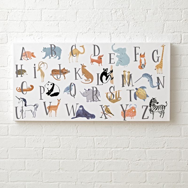 Animal Alphabet Wall Art for a Nursery + Reviews | Crate and Barrel