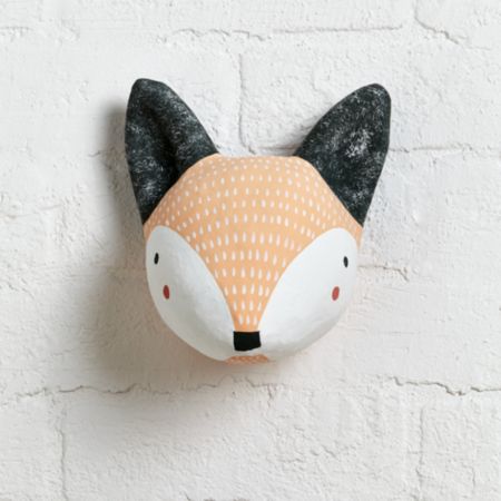 Paper Mache Fox Head Reviews Crate And Barrel