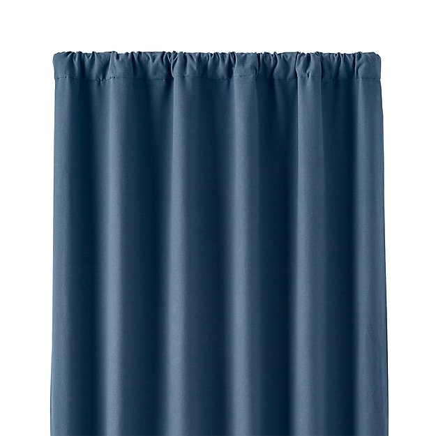 Wallace Blue 52quot;x96quot; Blackout Curtain Panel  Crate and Barrel