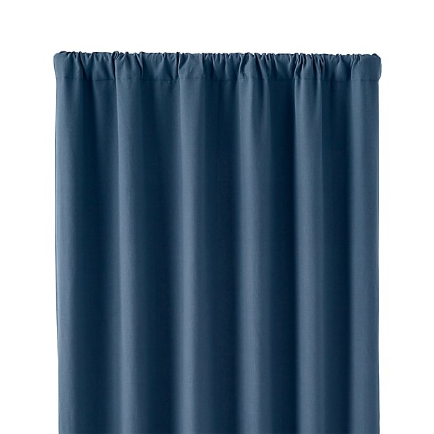 Wallace Blue 52quot;x84quot; Curtain Panel  Crate and Barrel