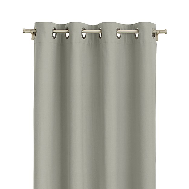 wallace 52"x108" grey grommet curtain panel | crate and barrel wallace 52"x108" grey grommet curtain panel | crate and barrel