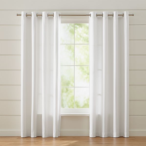 Wallace 52 X96 White Grommet Curtain Panel Reviews Crate And