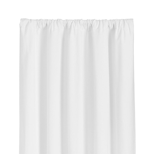 Shop Wallace 52"x63" White Curtain Panel from Crate and Barrel on Openhaus