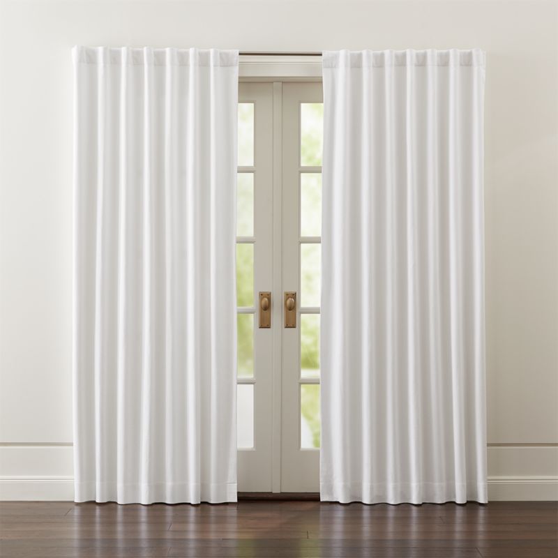 Wallace White Blackout Curtains Crate and Barrel