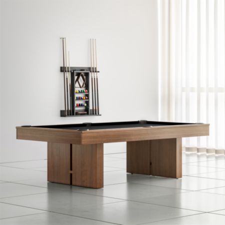 Walnut Pool Table Black Felt Crate And Barrel