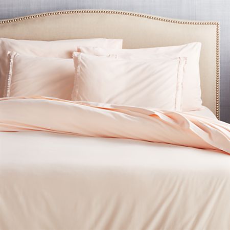 Washed Organic Cotton Blush King Duvet Cover Reviews Crate And