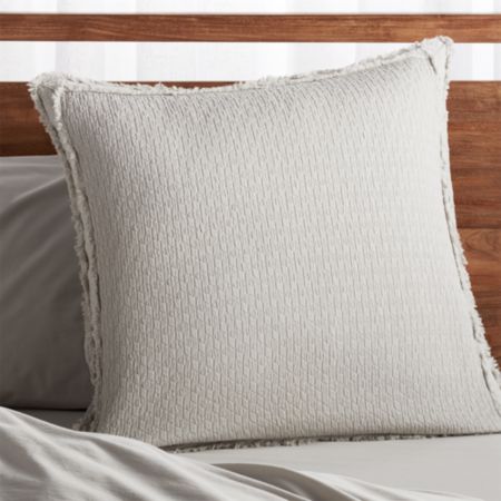 Washed Organic Cotton Grey Euro Pillow Sham Reviews Crate And