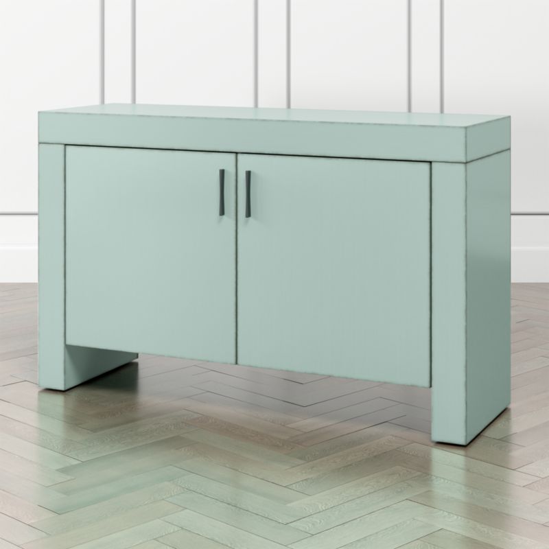 Waterfall Blue Grey Storage Cabinet Reviews Crate And Barrel