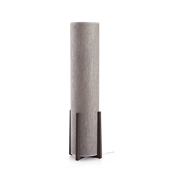 Weave Greige Floor Lamp Reviews Crate And Barrel