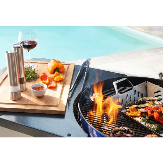 weber slate blue performer deluxe charcoal grill