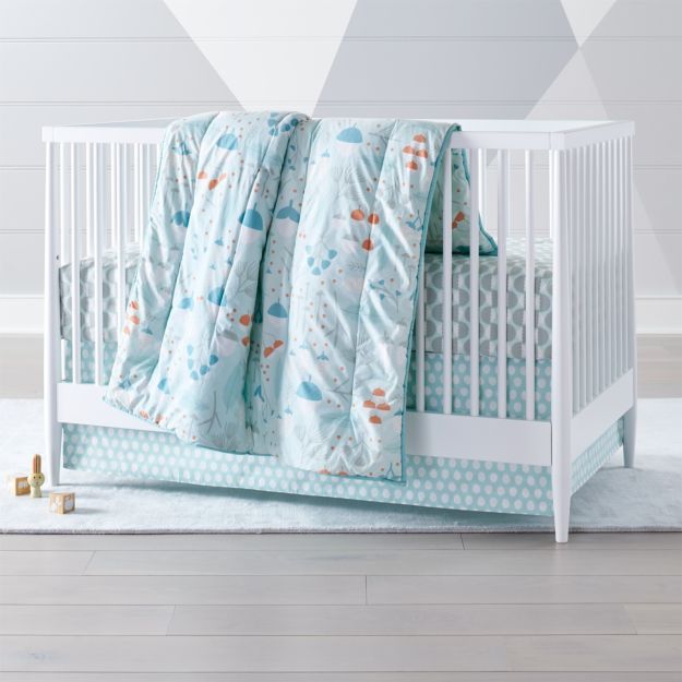 Well Nested Blue Baby Quilt in Baby Quilts + Reviews Crate and Barrel