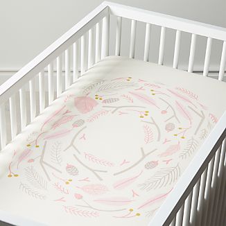 Organic Baby Bedding Crate And Barrel Organic Woodland Pink Nest Crib Ed Sheet