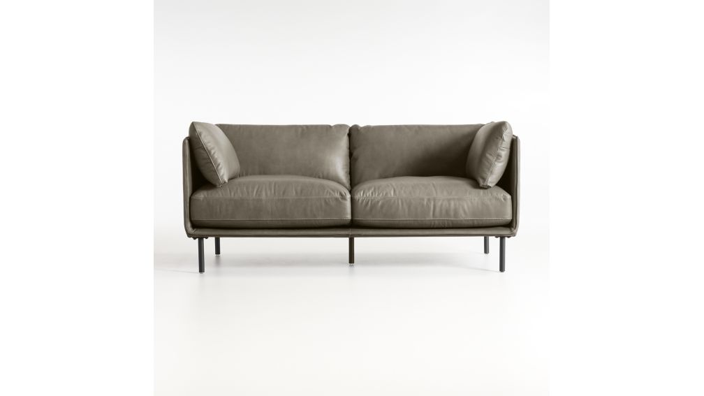 Wells Leather Apartment Sofa Crate and Barrel
