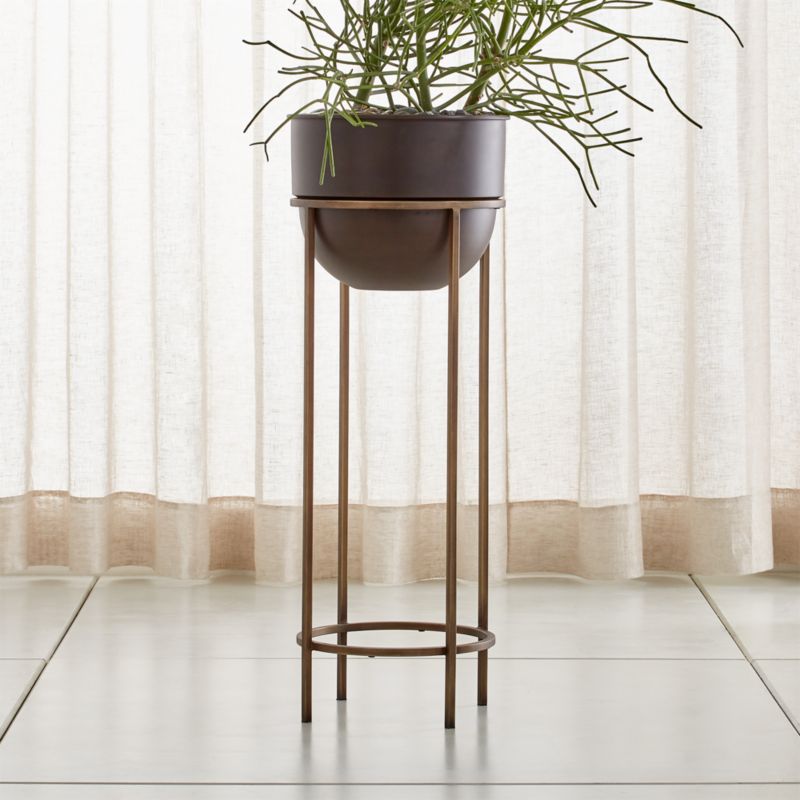 Wesley Large Metal Plant Stand + Reviews | Crate and Barrel