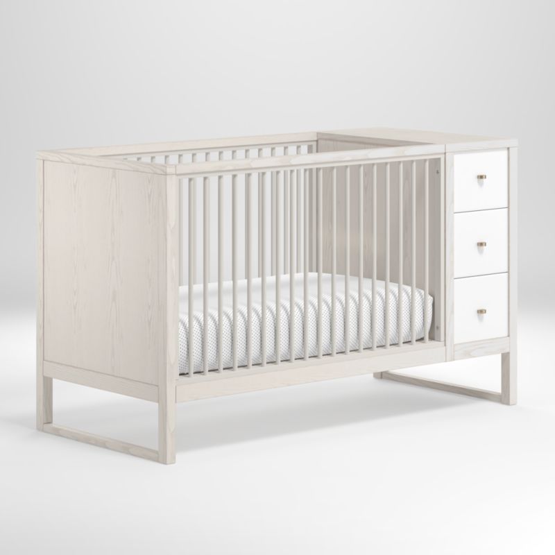 small crib with storage