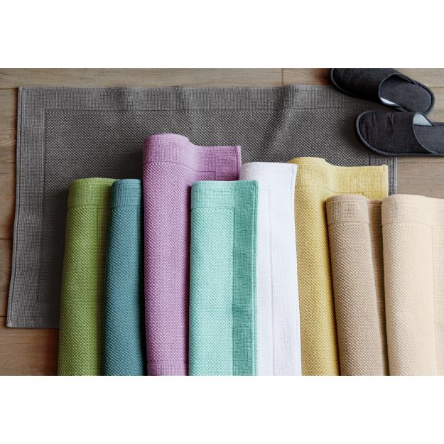 Westport White Bath Rug Crate and Barrel