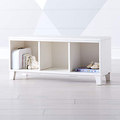 Playroom: District 3-Cube Warm White Stackable Bookcase