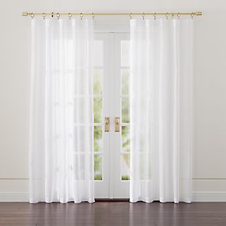 Linen Sheer White Curtains