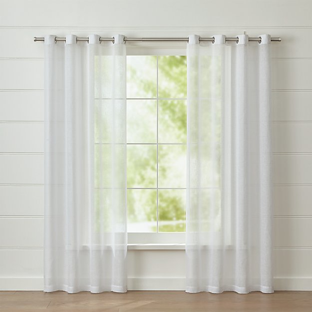 Elegant Sheer White Curtains With Grommets Decorating Ideas