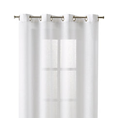 White Linen Sheer Curtain Panel With Grommets Crate And Barrel White Linen Sheer 52 X108 Curtain Panel With Grommets