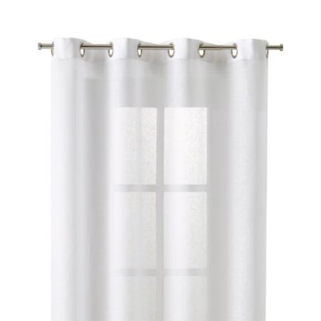 Sheer White Linen Curtains With Grommets Reviews Crate And Barrel