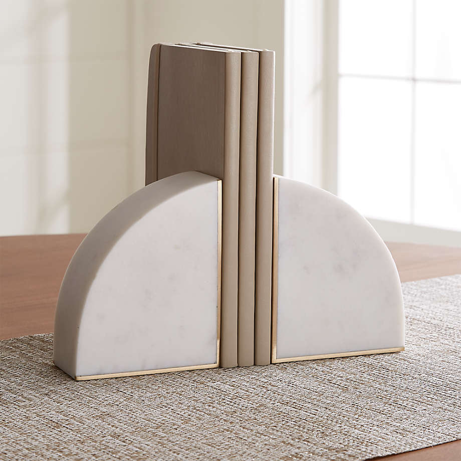 White Marble Bookends Set Of 2 Reviews Crate And Barrel Canada