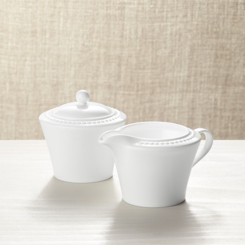 Ceramic Sugar and Creamer Set Crate and Barrel