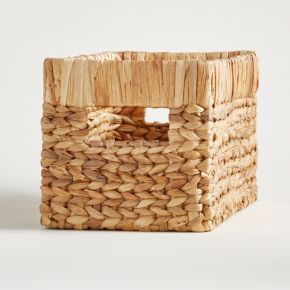 Image of Wonderful Wicker Natural Small Changing Table Basket with Handles
