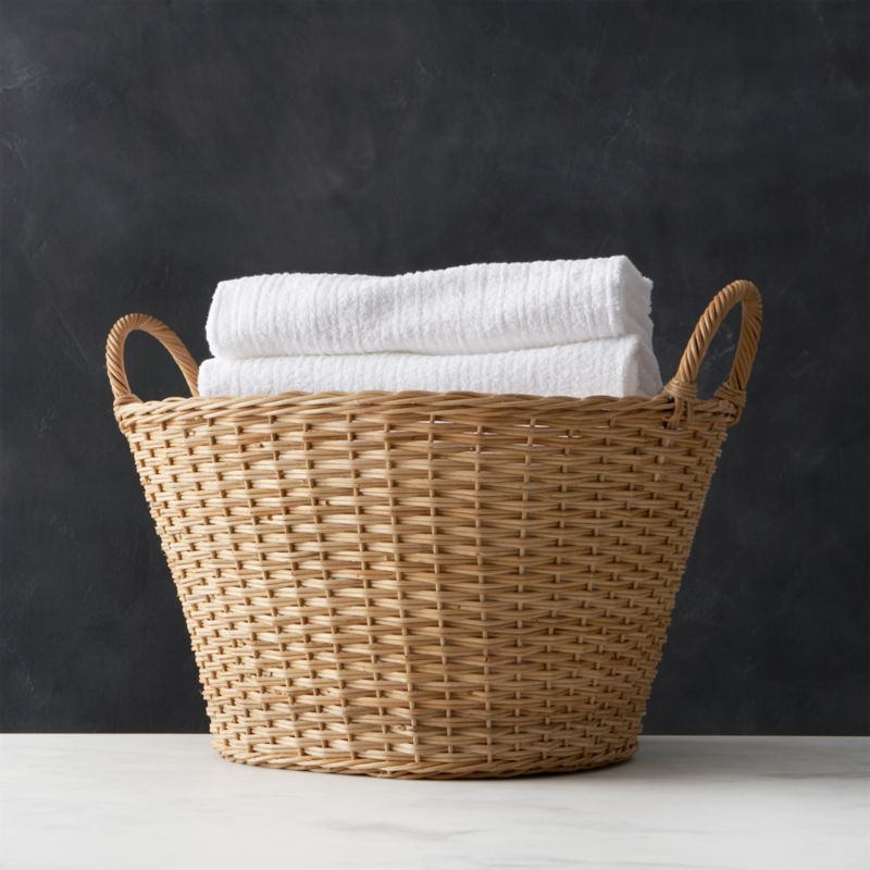 Wicker Laundry Basket + Reviews | Crate and Barrel