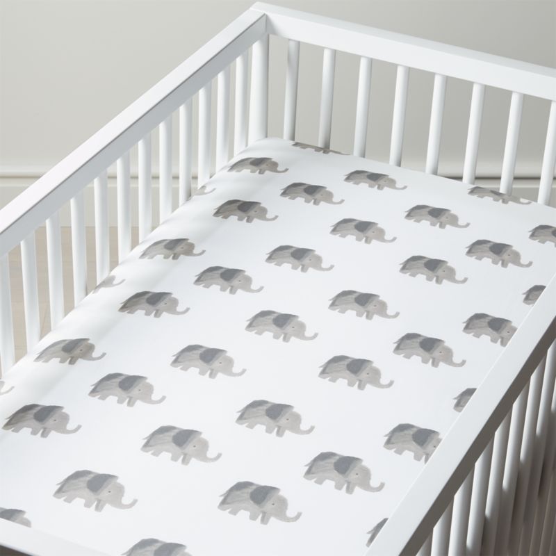 Organic Elephant Crib Sheets | Crate 