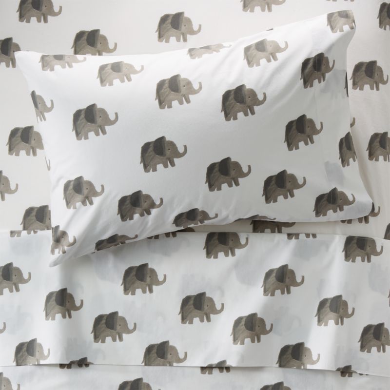 Organic Elephant Sheets Twin + Reviews Crate and Barrel