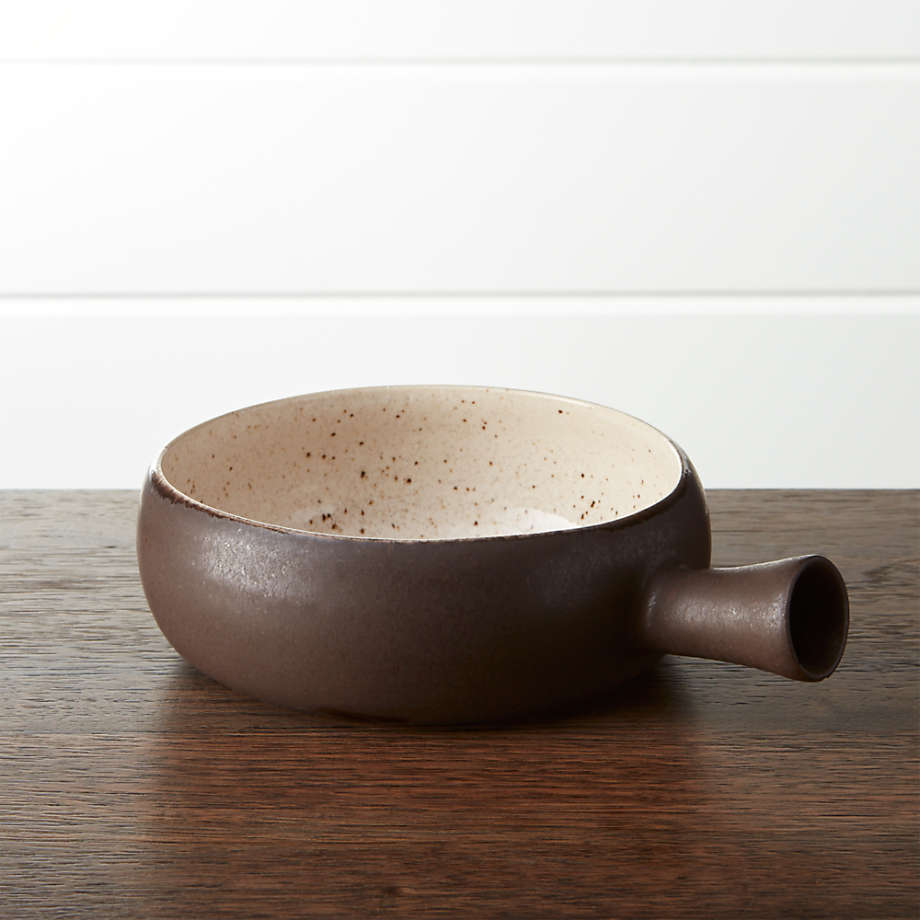 Wilder Individual Bowl with Handle + Reviews Crate and Barrel