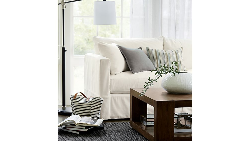 Willow White Slipcovered Sofa Crate and Barrel